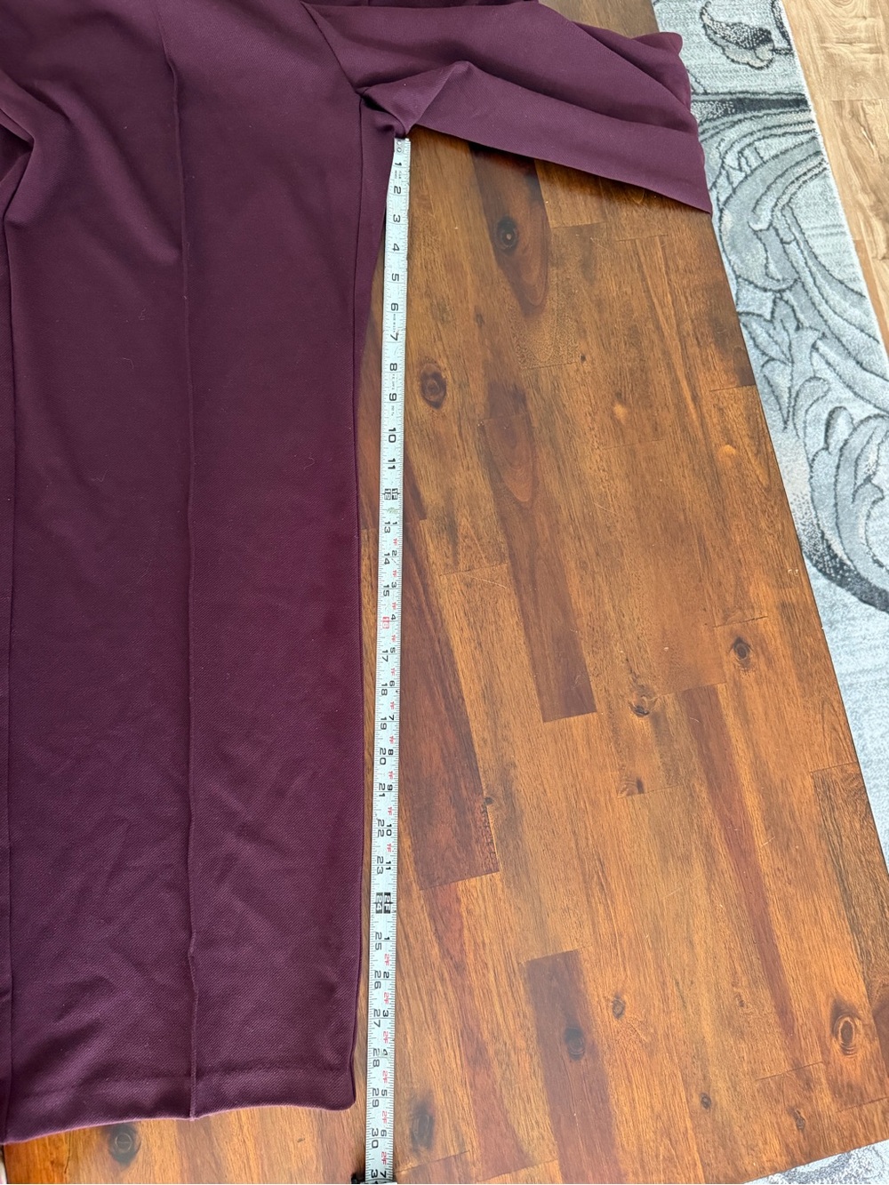 Talbots Burgundy Knit Wide Leg Pants Pull On Comfort Trousers Size XL NWT